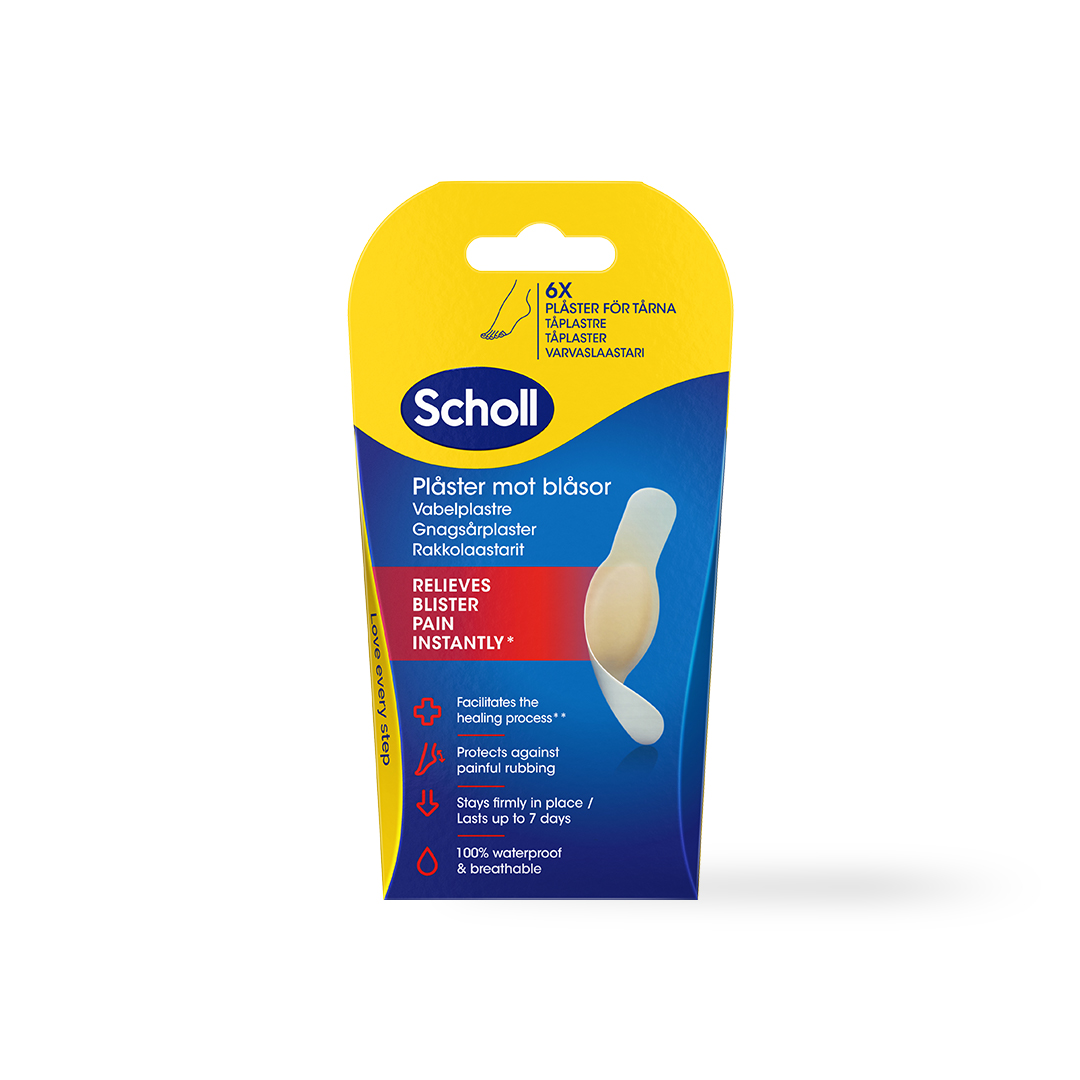 Gnagsårplaster for tå, pakke med 6 plaster