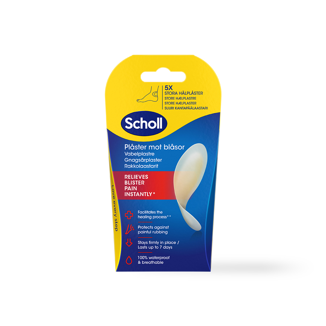 Scholl gnagsårplaster hæl stor, 5 stk